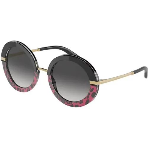 Schwarze Rahmen Damen Sonnenbrille , Damen, Größe: 52 MM - Dolce & Gabbana - Modalova