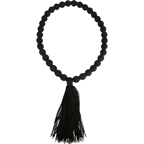 Schwarze Männer Halskette Stilvoller Schmuck , Herren, Größe: ONE Size - Emporio Armani - Modalova