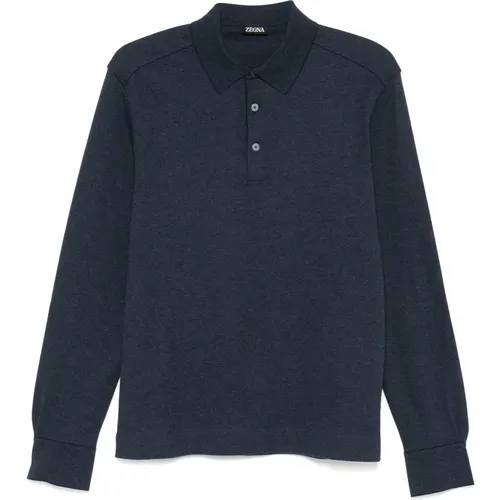 Cotton Polo Shirt 3 Buttons Designers Code , male, Sizes: XL, 4XL, 2XL - Ermenegildo Zegna - Modalova