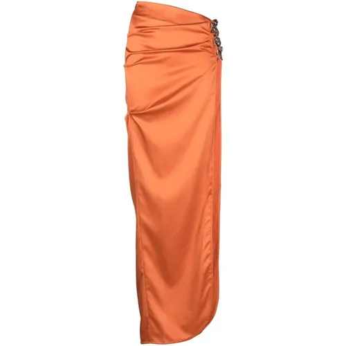 Vibrant Maxi Skirt with Slit , female, Sizes: XS - Gcds - Modalova