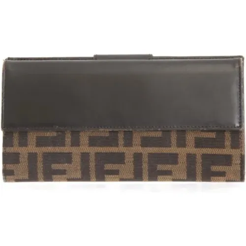 Pre-owned Canvas wallets , female, Sizes: ONE SIZE - Fendi Vintage - Modalova