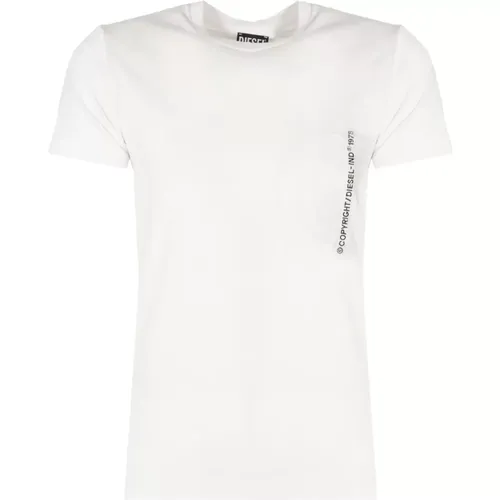 Klassisches Rundhals-Taschen-T-Shirt - Diesel - Modalova