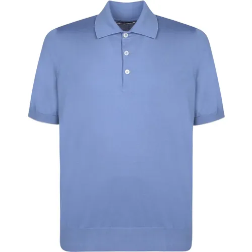 Polo T-Shirt mit kontrastierenden Kanten , Herren, Größe: M - BRUNELLO CUCINELLI - Modalova