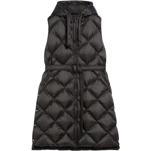 Iridescent Nylon Quilted Hooded Vest , female, Sizes: 3XS, 2XS - Max Mara - Modalova