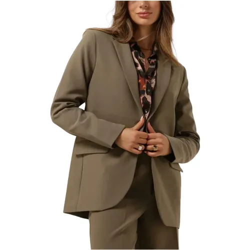 Brauner Foam Blazer Damen , Damen, Größe: 2XL - Summum Woman - Modalova