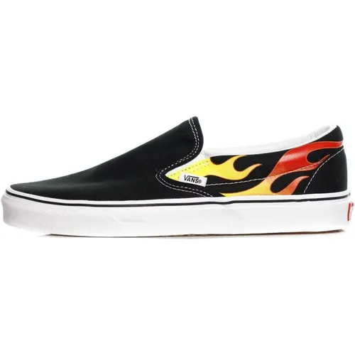 Flame Low Slip-on Shoes , male, Sizes: 7 UK, 11 UK, 8 1/2 UK, 6 UK, 12 UK, 5 UK - Vans - Modalova