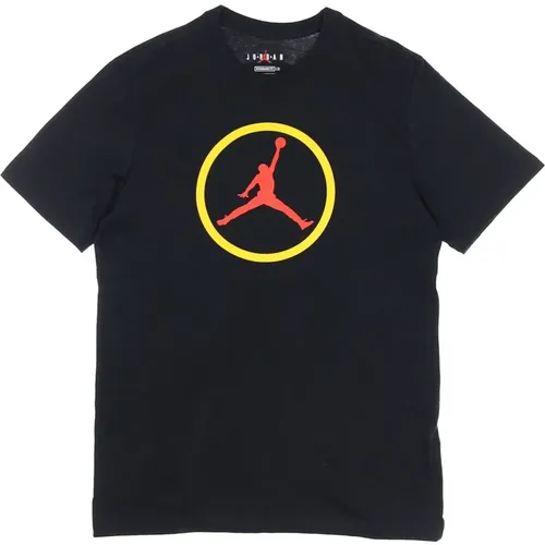 Sportliches Crew Neck Schwarzes T-Shirt - Jordan - Modalova