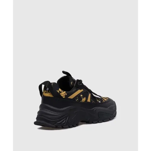 Black/Gold Hiker Sneakers Women , female, Sizes: 7 UK, 6 UK, 4 UK, 5 UK, 3 UK - Versace Jeans Couture - Modalova