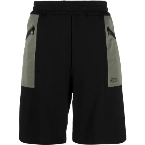 Two-Tone Elasticated Track Shorts , male, Sizes: M, S, L - alexander mcqueen - Modalova