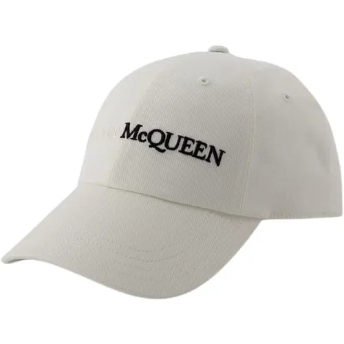 Weiße Baumwoll-Logo-Kappe , Herren, Größe: L - alexander mcqueen - Modalova