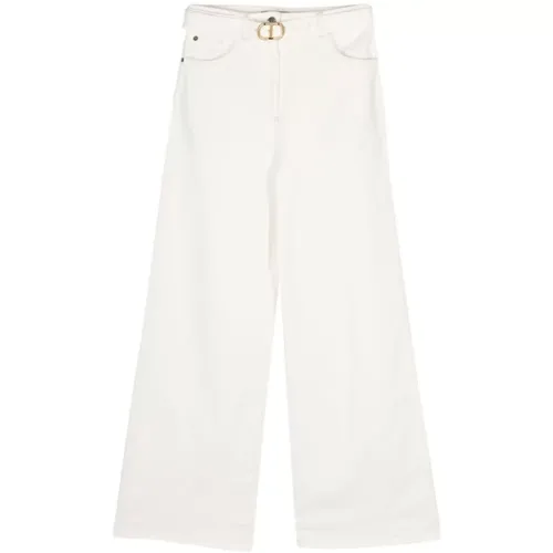 Wide Trousers , female, Sizes: W27, W25, W28, W26 - Twinset - Modalova