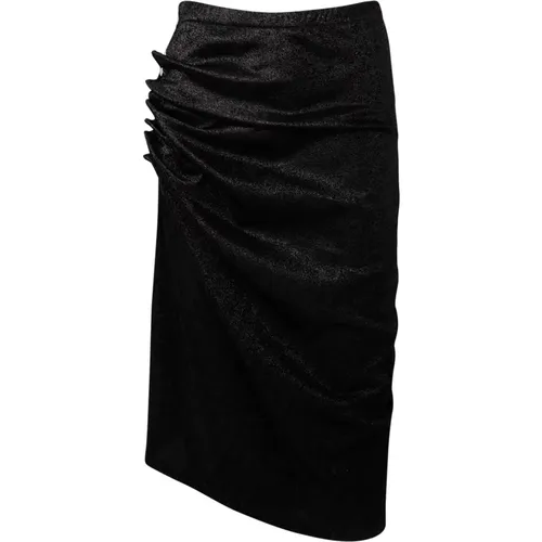 Metallic Asymmetric Skirt , female, Sizes: M, S - Paco Rabanne - Modalova