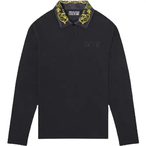 Long Sleeve Polo for Men - Xxxl , male, Sizes: 3XL - Versace Jeans Couture - Modalova