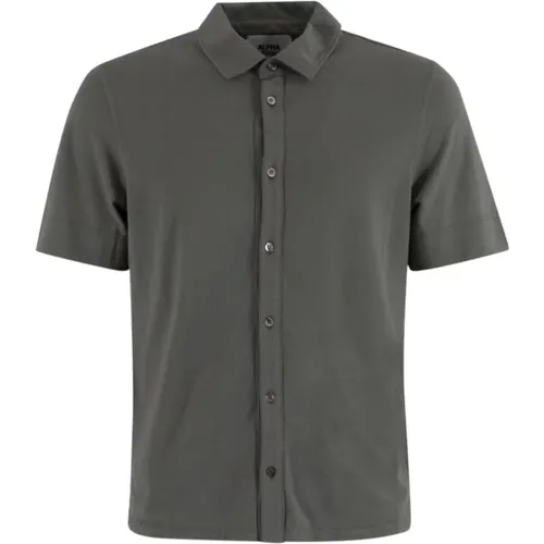 Short Sleeve Cotton Shirt , male, Sizes: M, XL, 2XL - Alpha Studio - Modalova