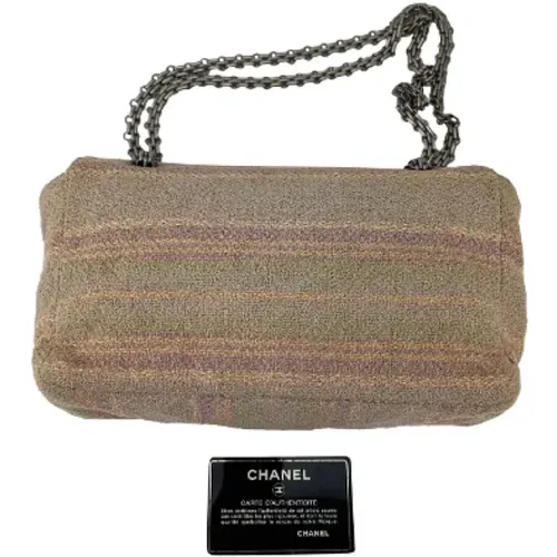 Pre-owned Shoulder Bag, Chanel 225 Single Flap, Multicolor Cotton Tweed, Excellent Condition , female, Sizes: ONE SIZE - Chanel Vintage - Modalova
