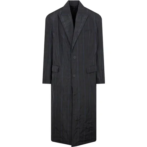 Checkered Long Raincoat Aw22 , male, Sizes: S - Balenciaga - Modalova