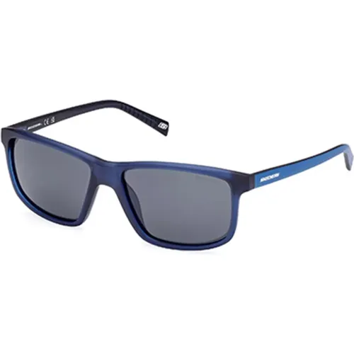 Blaue Polarisierte Sonnenbrille Se6291-90D , Herren, Größe: 57 MM - Skechers - Modalova