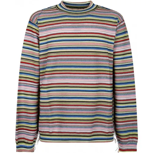 Striped Knitwear with Long Sleeves , male, Sizes: S, M, L - Maison Margiela - Modalova