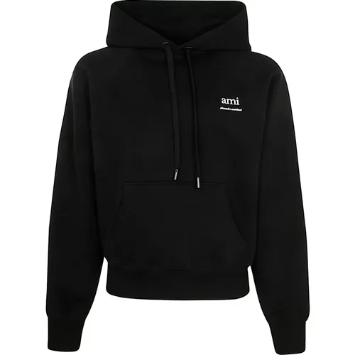 Schwarzer Hoodie AM Stil , Herren, Größe: XL - Ami Paris - Modalova