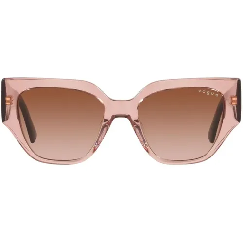 Sonnenbrille in Pink/Brown Shaded , Damen, Größe: 52 MM - Vogue - Modalova
