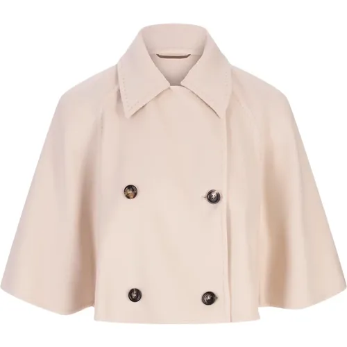 Brown Wool Cashmere Cape Coat , female, Sizes: 2XS, 3XS - Max Mara - Modalova
