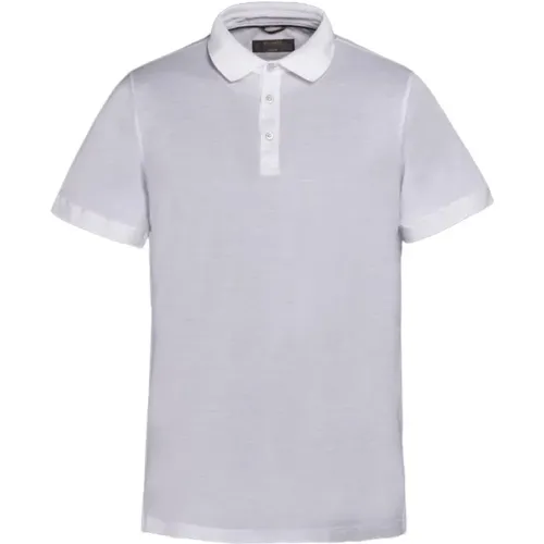 Polo-Shirt aus Baumwoll-Mikropiqué , Herren, Größe: M - Moorer - Modalova