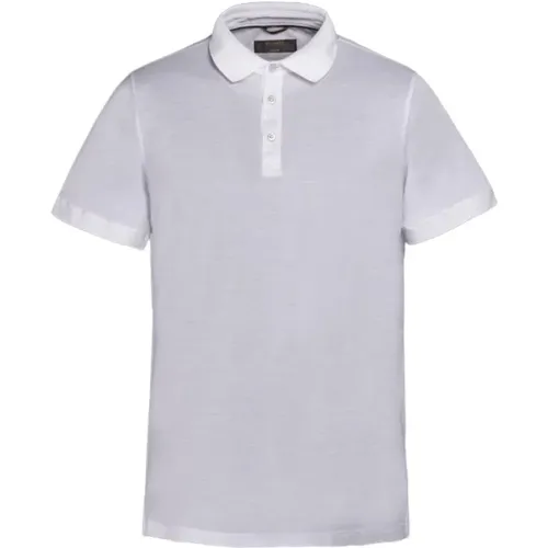 Polo-Shirt aus Baumwoll-Mikropiqué , Herren, Größe: XL - Moorer - Modalova