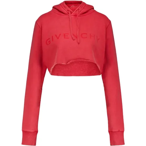 Cropped 4G Hoodie , female, Sizes: XS - Givenchy - Modalova