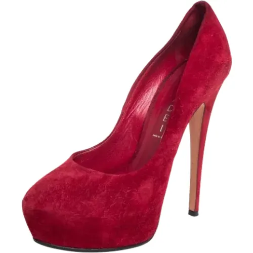 Pre-owned Suede heels , female, Sizes: 4 UK - Casadei Pre-owned - Modalova