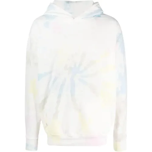 Tie-Dye Logo Patch Hoodie Sweater , male, Sizes: L, M - Family First - Modalova