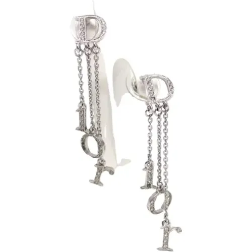 Pre-owned Metal earrings , female, Sizes: ONE SIZE - Dior Vintage - Modalova