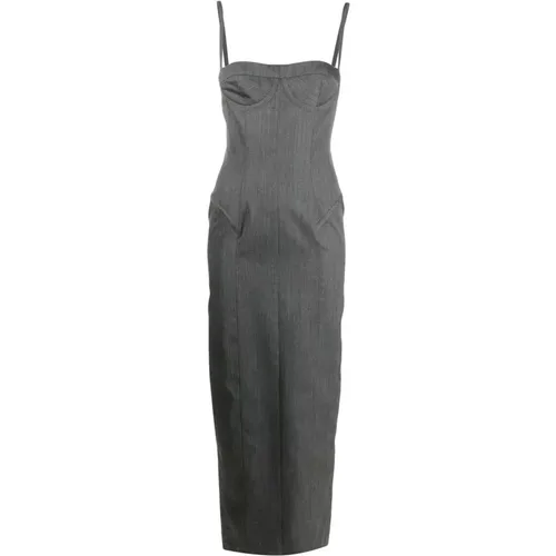 Dress Grey , female, Sizes: M - Thom Browne - Modalova