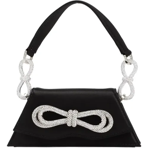 Satin Double Bow Handbag , female, Sizes: ONE SIZE - Mach & Mach - Modalova