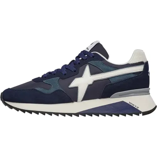 Blaue Sportliche Sneakers , Herren, Größe: 40 EU - W6YZ - Modalova