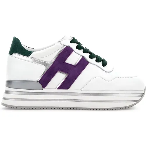 Weiße Sneakers Midi H222 , Damen, Größe: 36 1/2 EU - Hogan - Modalova