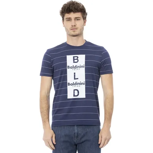 Kurzarm Rundhals T-Shirt , Herren, Größe: M - Baldinini - Modalova