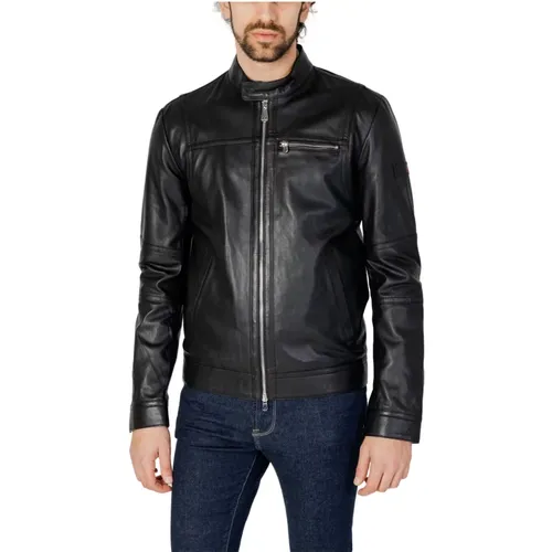 Mens Leather Jacket , male, Sizes: S, 3XL, 2XL, L - Peuterey - Modalova
