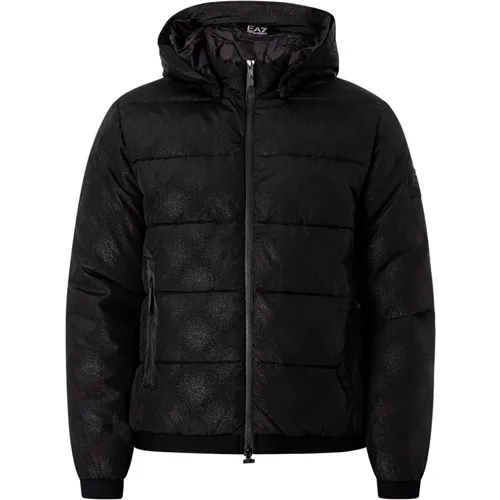 Hooded Padded Jacket , male, Sizes: XL, 2XL - Emporio Armani EA7 - Modalova
