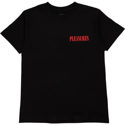 Cotton Vertical T-shirt , male, Sizes: S, XL - Pleasures - Modalova