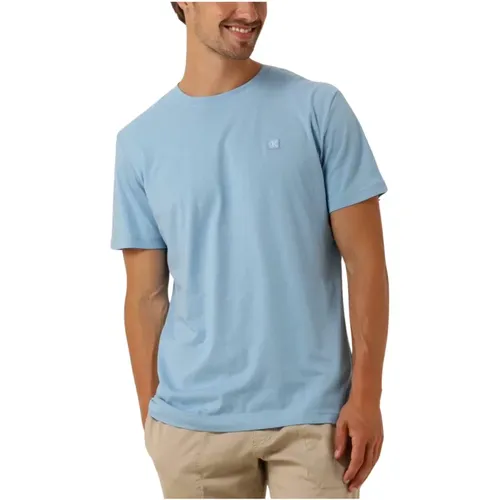 Blaues Embro Badge Tee Sommer T-Shirt , Herren, Größe: S - Calvin Klein - Modalova