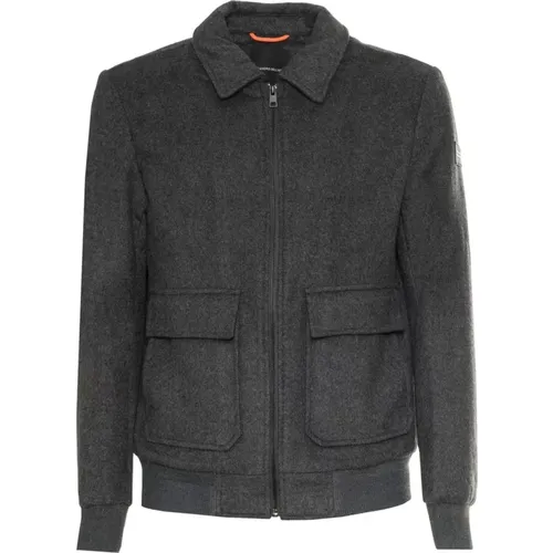 Wool Blend Bomber Jacket with Zip Fastening , male, Sizes: S, XL, L, M, 2XL - Alessandro Dell'Acqua - Modalova
