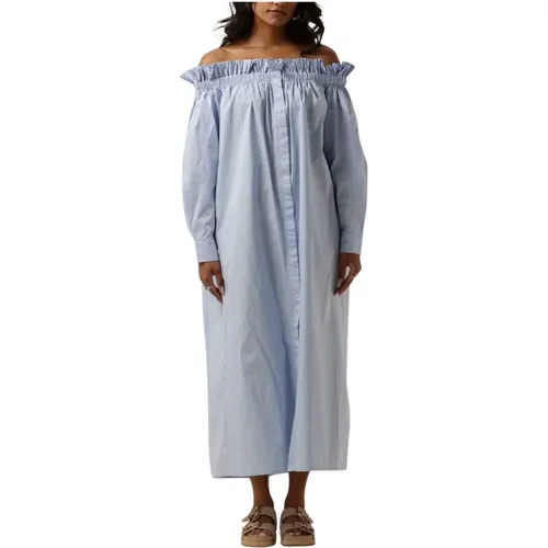 Hellblaues Midi-Kleid für jeden Anlass , Damen, Größe: S - Copenhagen Muse - Modalova