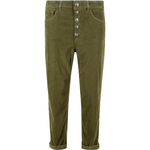 Loose Fit Ankle Length Trousers , female, Sizes: W27, W25, W26, W28, W29, W30 - Dondup - Modalova