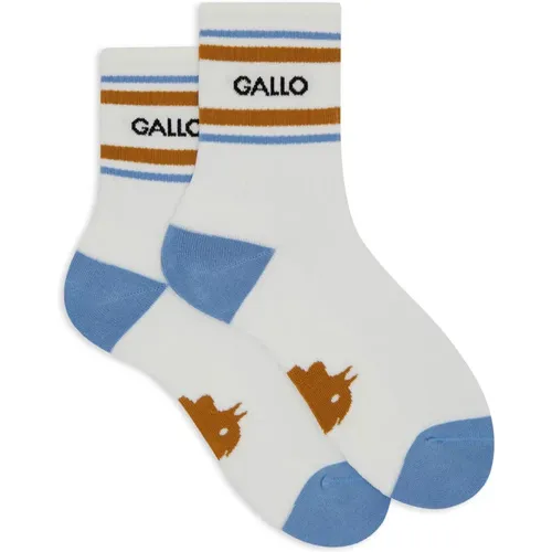 Italienische Baumwoll-Terry-Socken - Gallo - Modalova