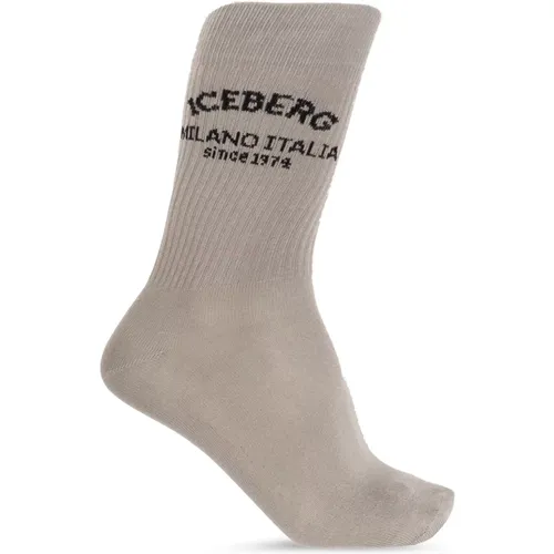 Socken mit Logo Iceberg - Iceberg - Modalova