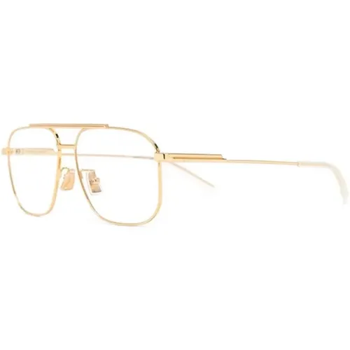 Goldene Optische Brille mit Zubehör - Bottega Veneta - Modalova