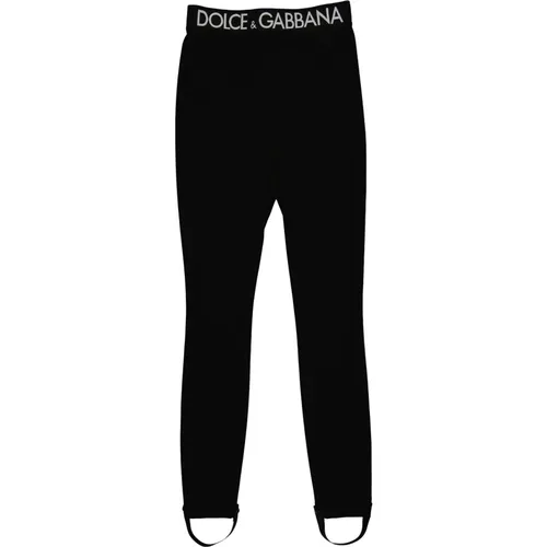 Logo Leggings , Damen, Größe: XS - Dolce & Gabbana - Modalova
