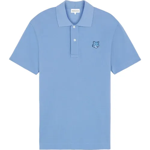 Fox Head Logo Polo Shirt,Polo Shirts - Maison Kitsuné - Modalova