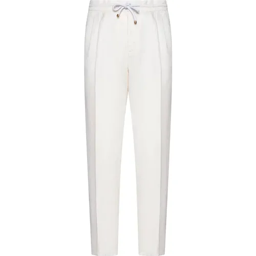 Ivory Trousers Elegant Style , male, Sizes: 2XL, XL - BRUNELLO CUCINELLI - Modalova