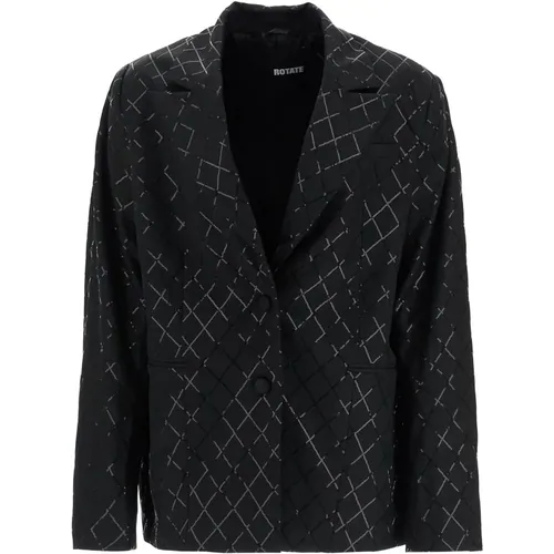 Diamond Sequin Oversize Blazer , female, Sizes: XS - Rotate Birger Christensen - Modalova